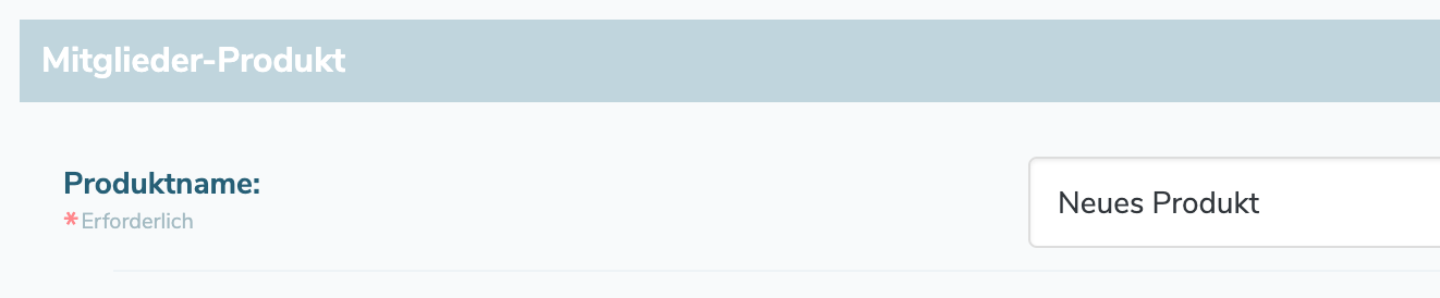 Produktnamen wählen