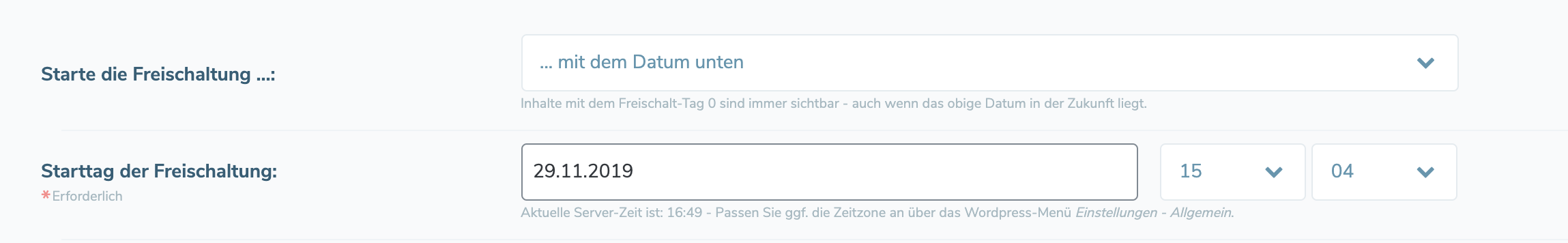 Starte die Freischaltung